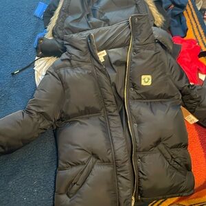 Black True Religion Puffer Jacket